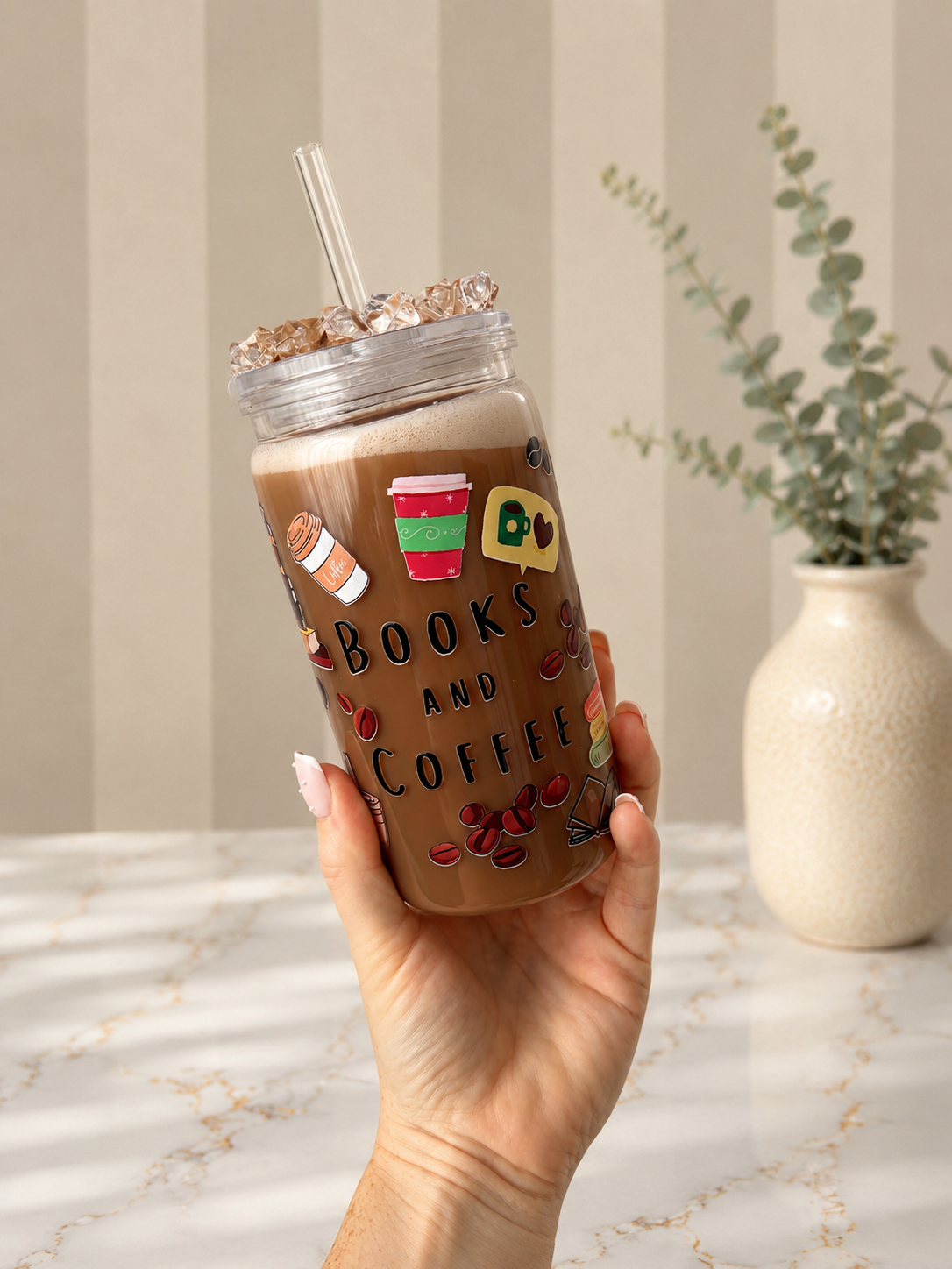 Books & Coffee Acrylic Tumbler - 16oz