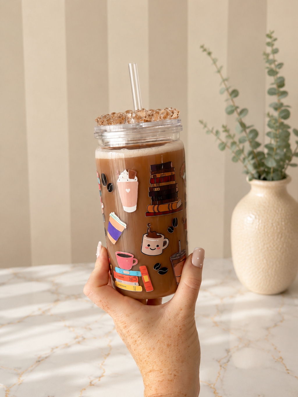 Books & Coffee Acrylic Tumbler - 16oz